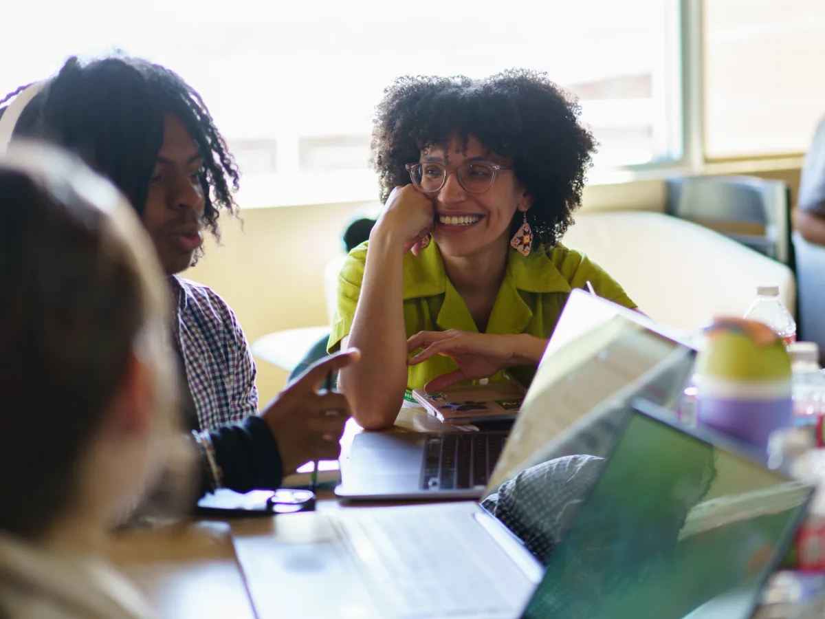 A Seattle 2026 participant collaborating with her team